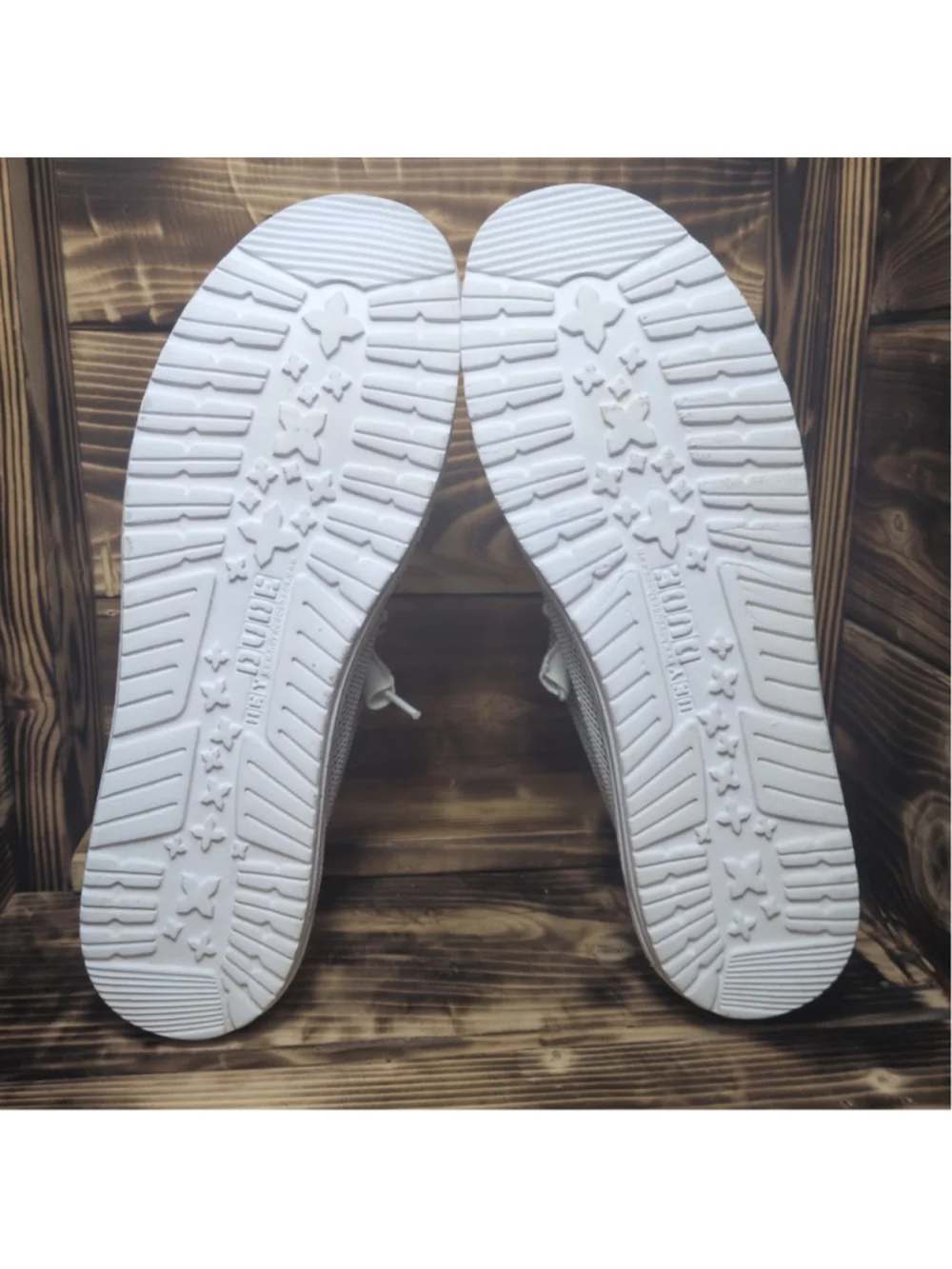 Hey Dude Wally Sox Men's Size 14 Slip On Loafers Stone White